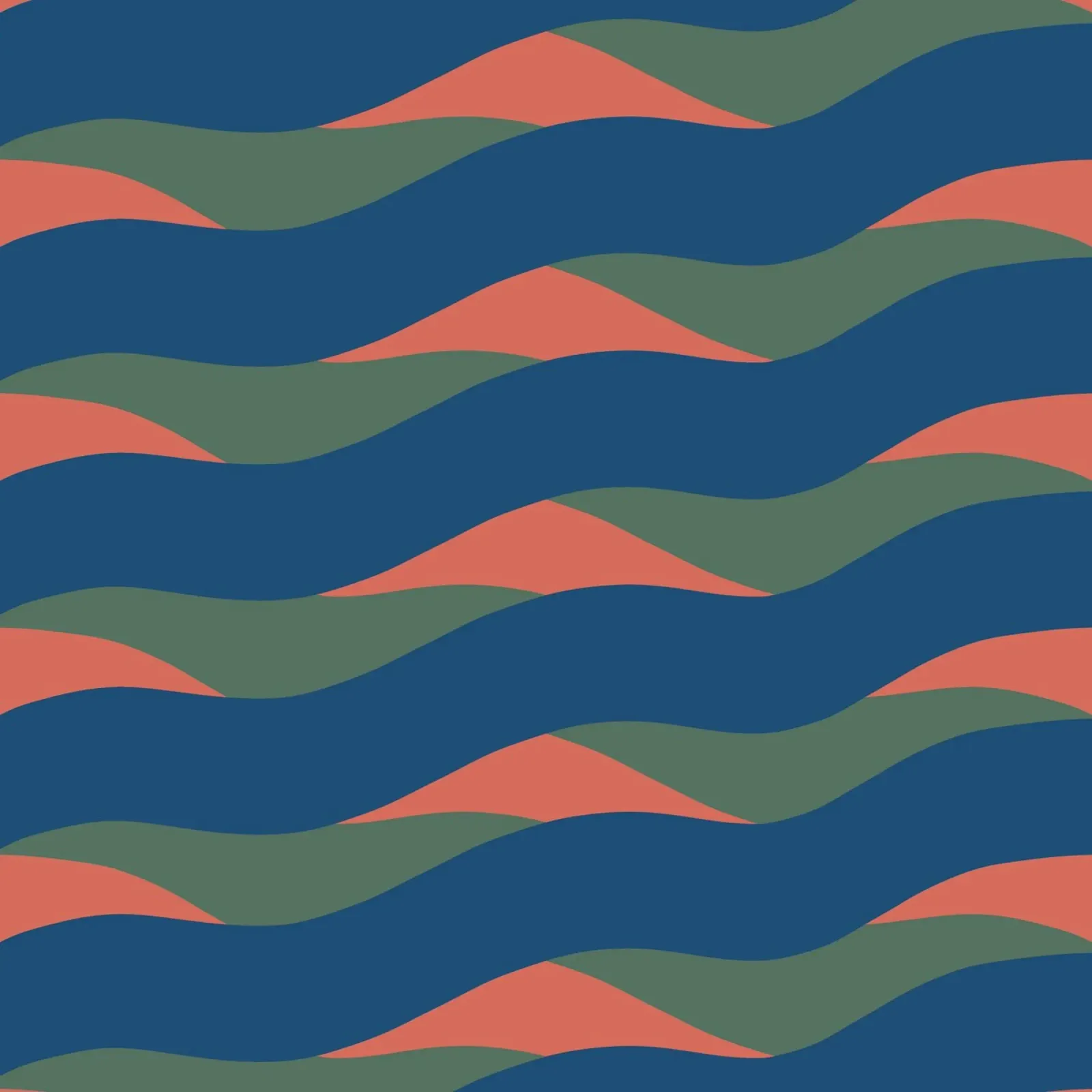 Waves pattern 24 canvas with Floater frame by Little Dean
