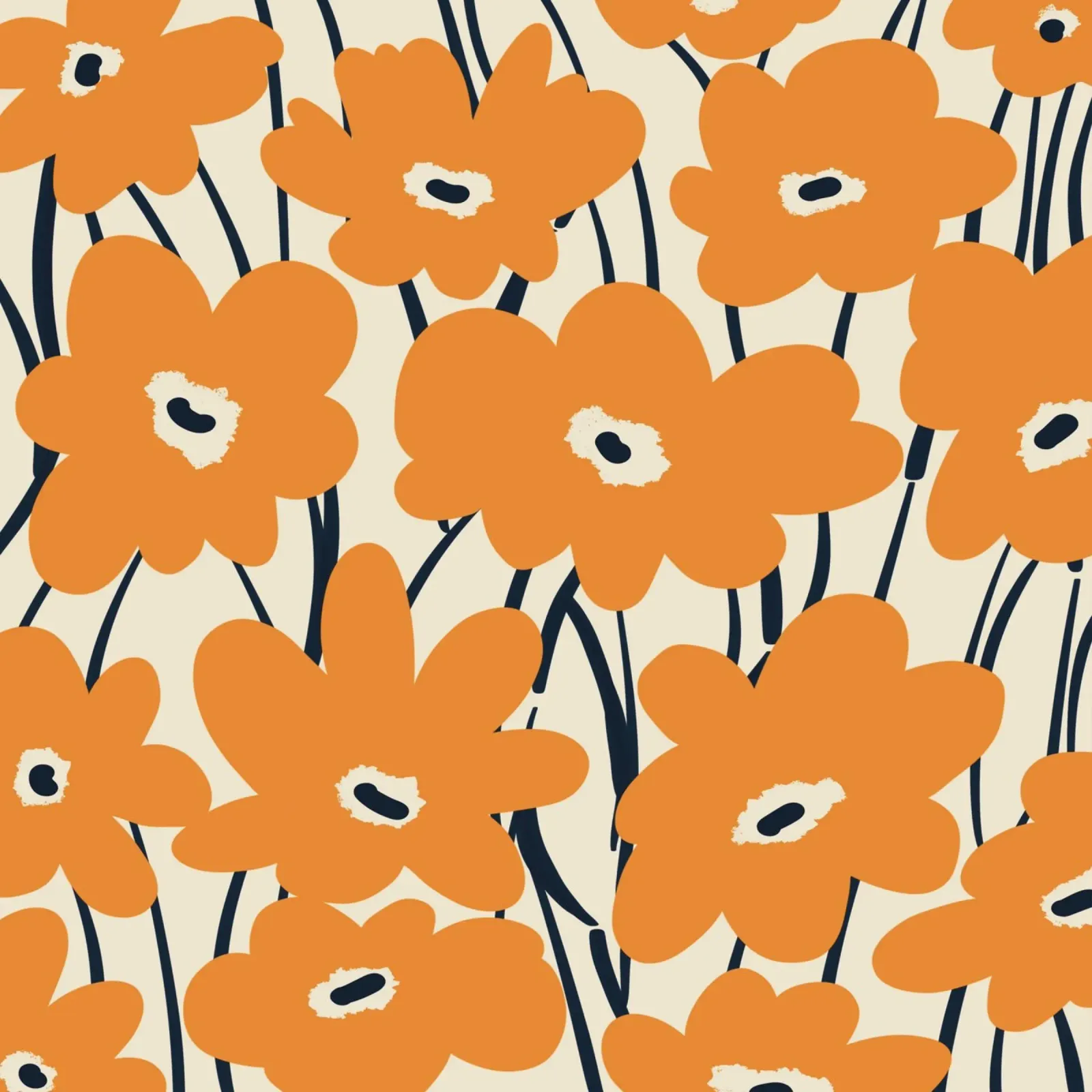 Botanical pattern 09 canvas by Little Dean
