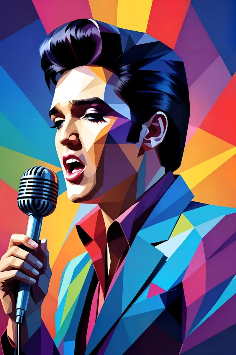 Elvis vocalizzante wpap poster con telaio in alluminio da BONANZA