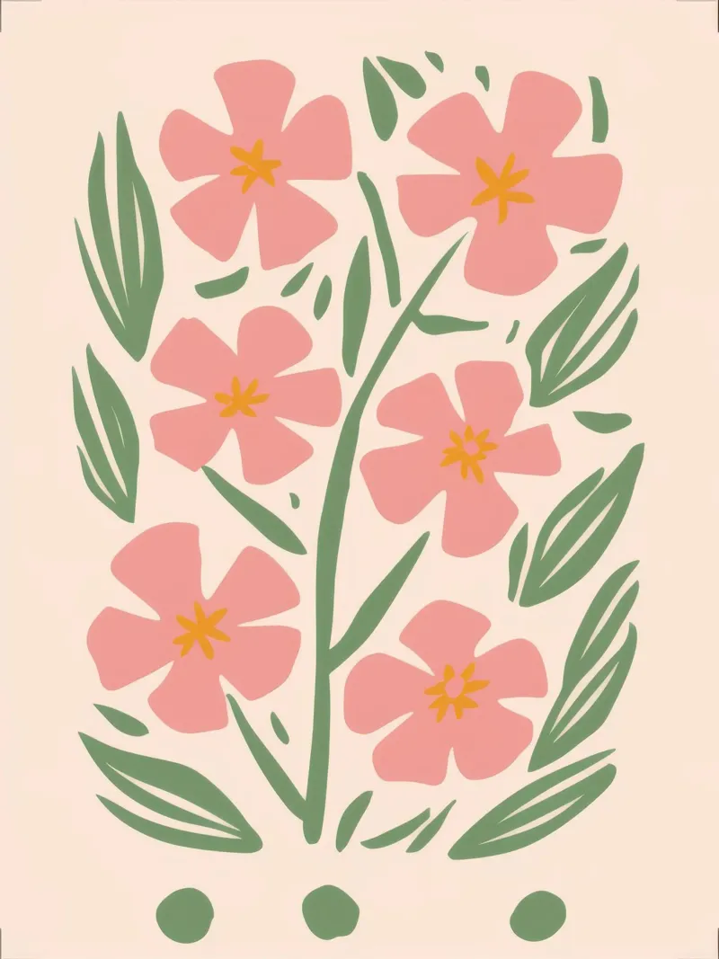 Eleganti botaniche rosa poster da Nova Glaze