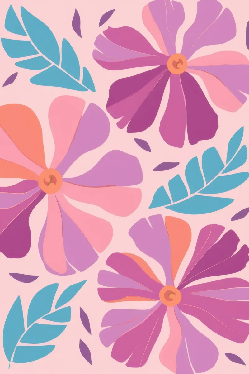 Pastel Petal Pattern tela con Cornice a cassetta da Nova Glaze