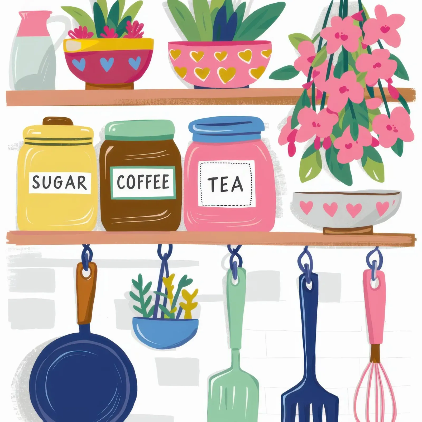 Scaffale da cucina di charme poster da Nova Glaze