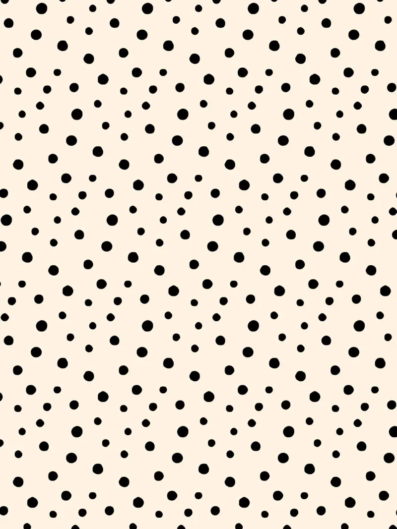 Minimal Chic disegnato a mano a pois nero su avorio pellicola backlit da Beauty in Simplicity