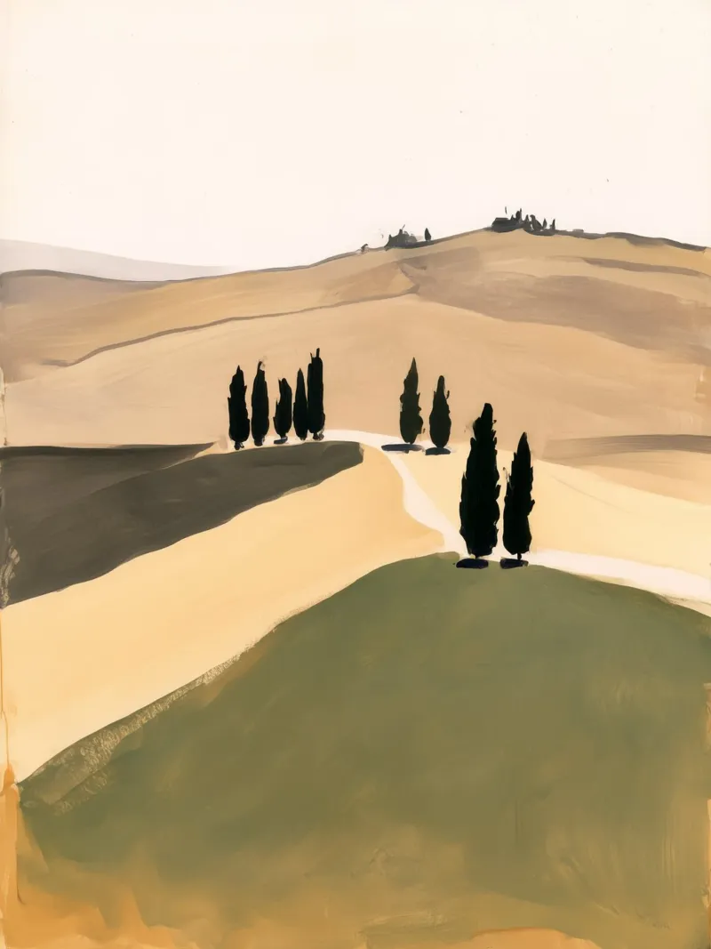 Percorso toscano poster con telaio in alluminio da Seed & Signal