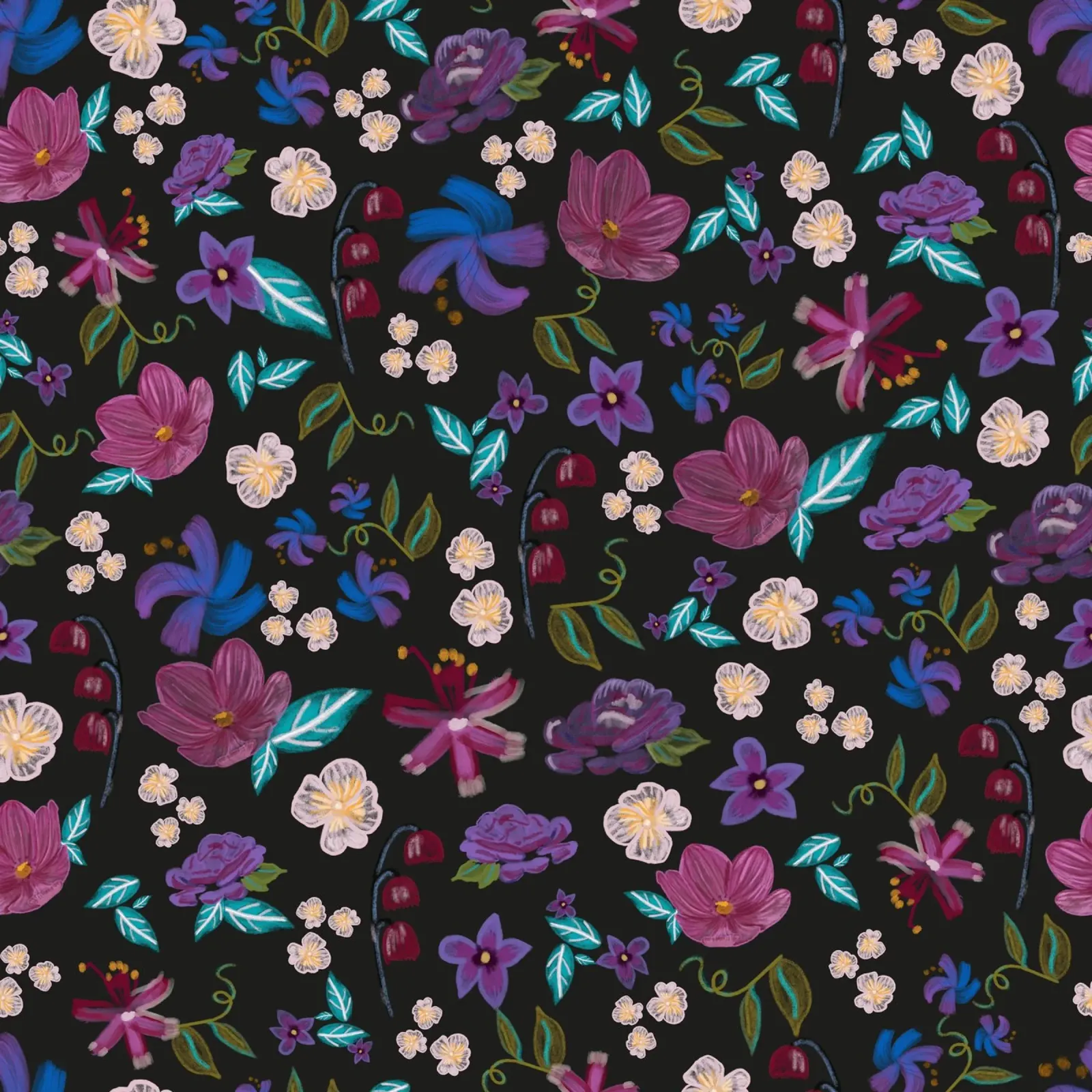 Geborstelde bloemen Kleurrijke gouache verf weide canvas met Baklijst van gulsengunel