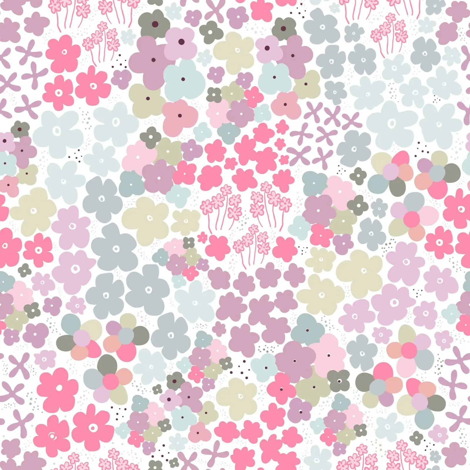 Modello di fiori colorati poster con telaio in legno da gulsengunel