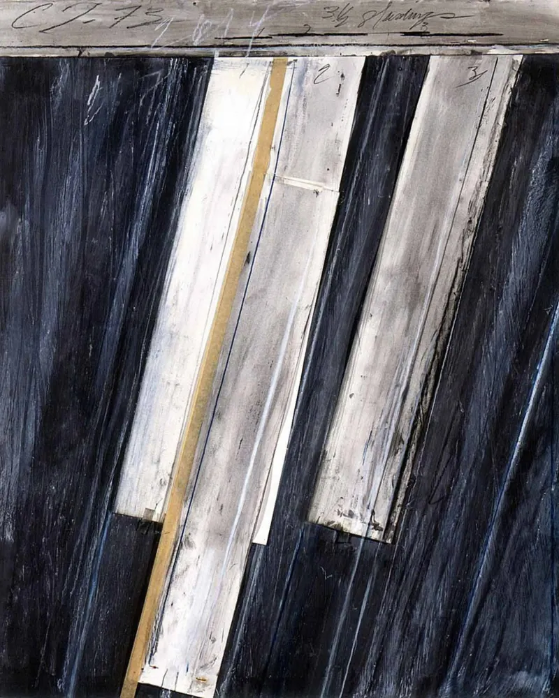 twombly - senza titolo 1973 poster con telaio in legno da Albertopant