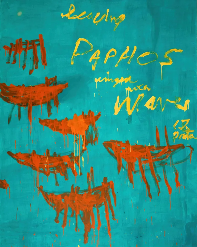 twombly lascia paphos poster con telaio in legno da Albertopant