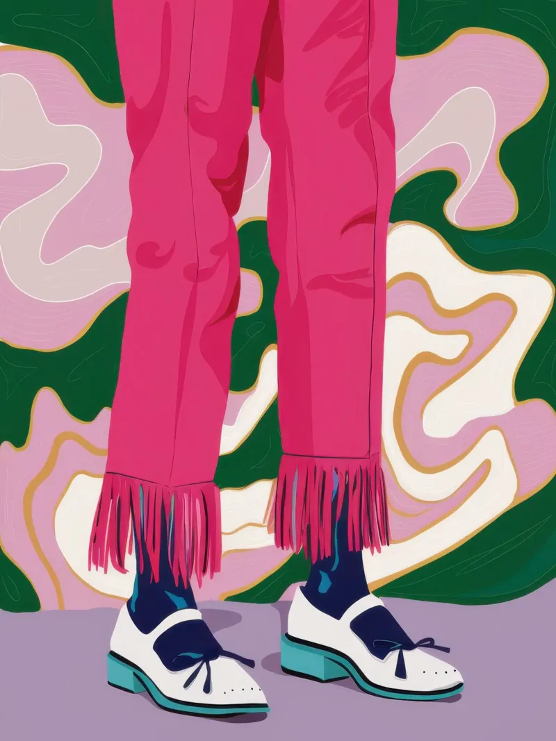 Passo delle gambe fucsia poster da Snow Mist