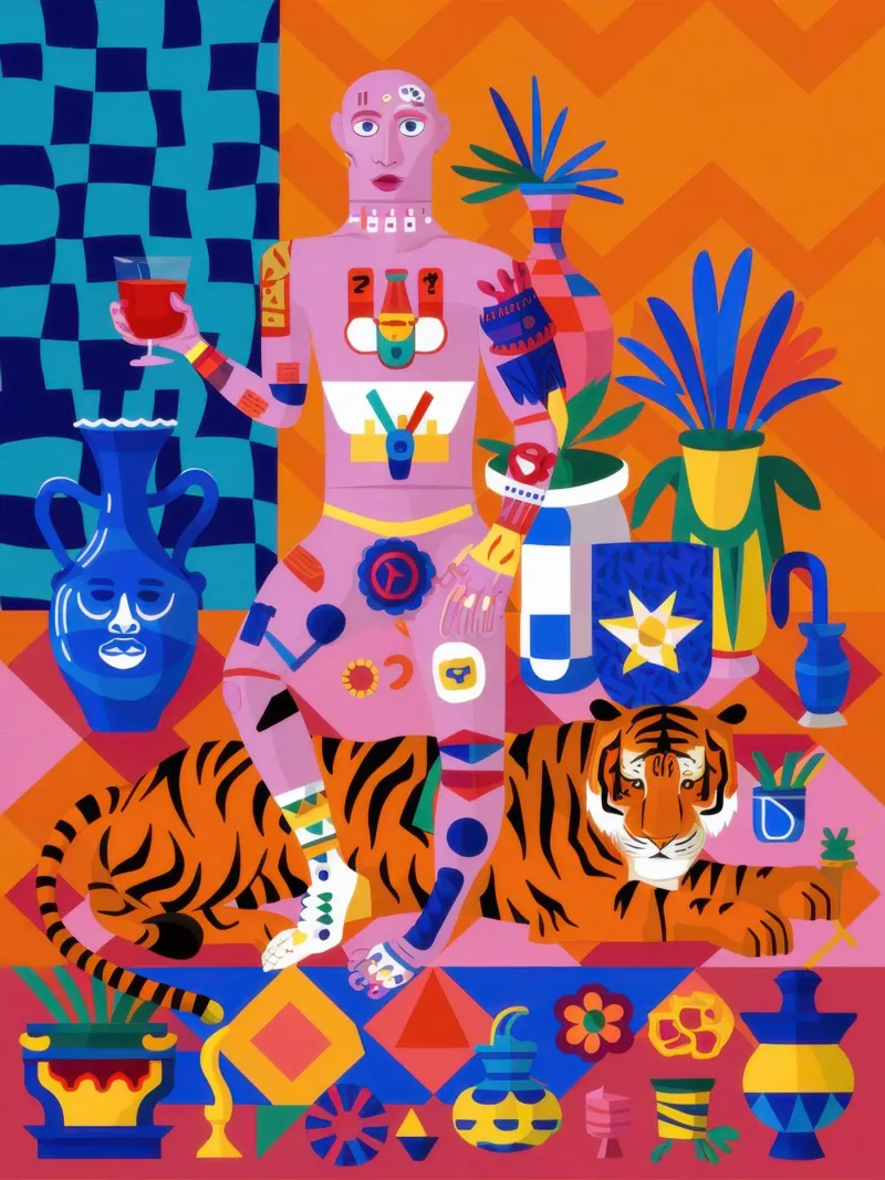 Oasi della tigre cromatica poster da Scaller Stars