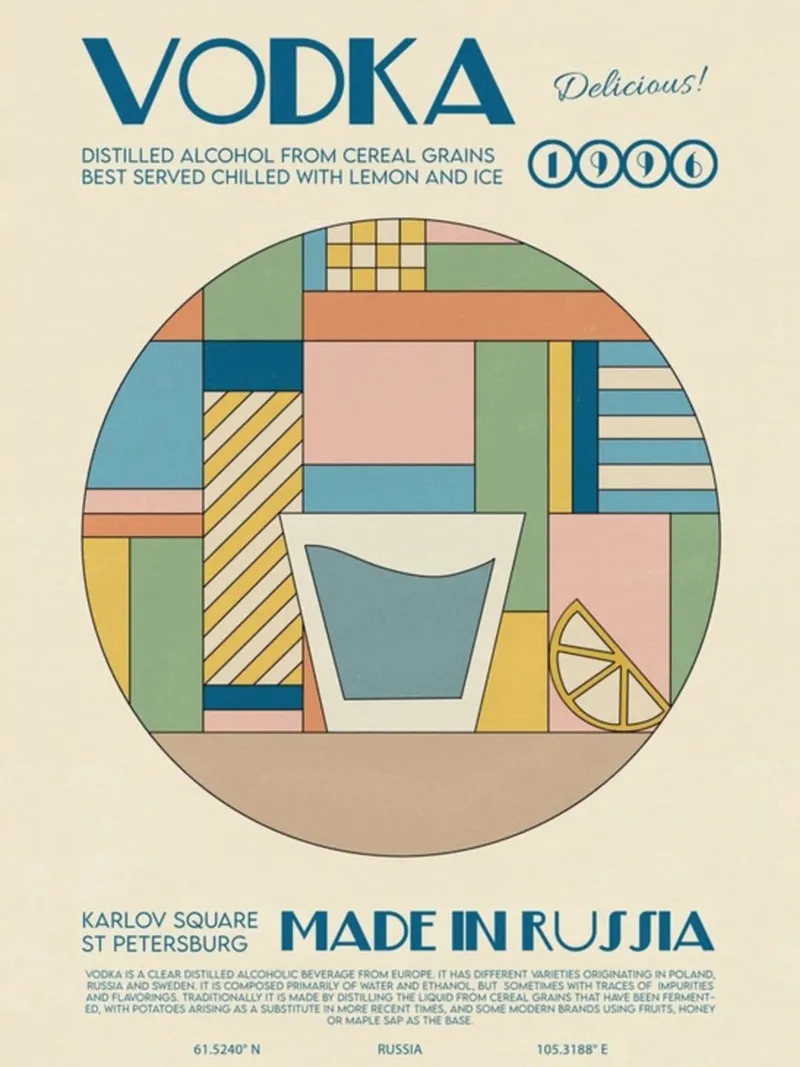 Stampa Vodka Vintage poster da noahmiss