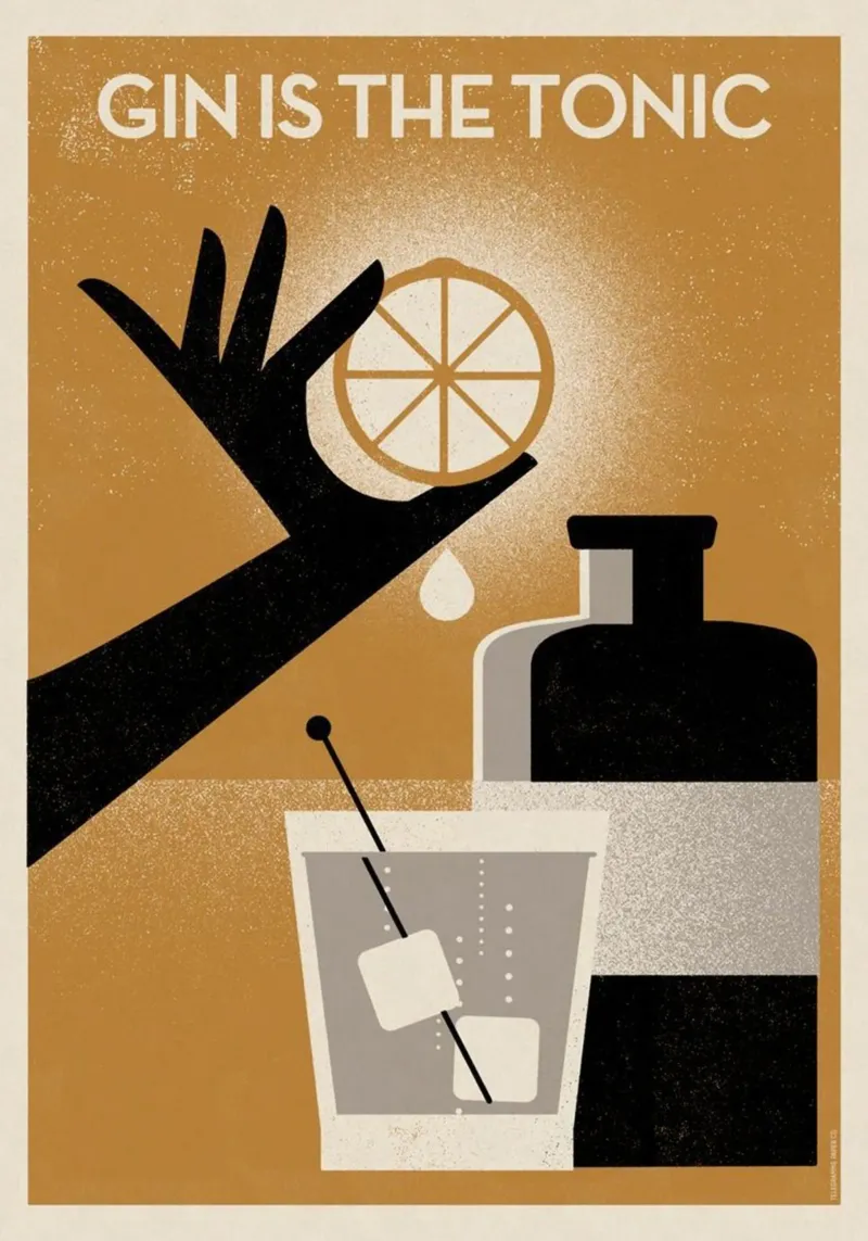 Gin is The Tonic Print canvas with Floater frame by noahmiss