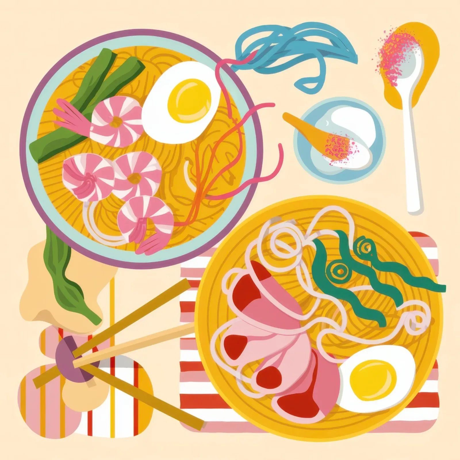 Piatto di ramen elaborato poster da Nova Glaze