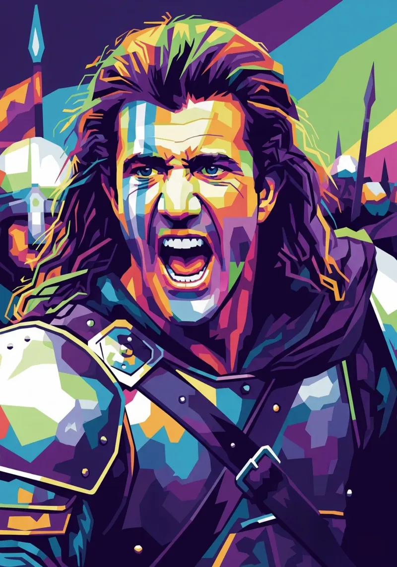 Mel Gibson - Braveheart #7 poster da Hantamrata