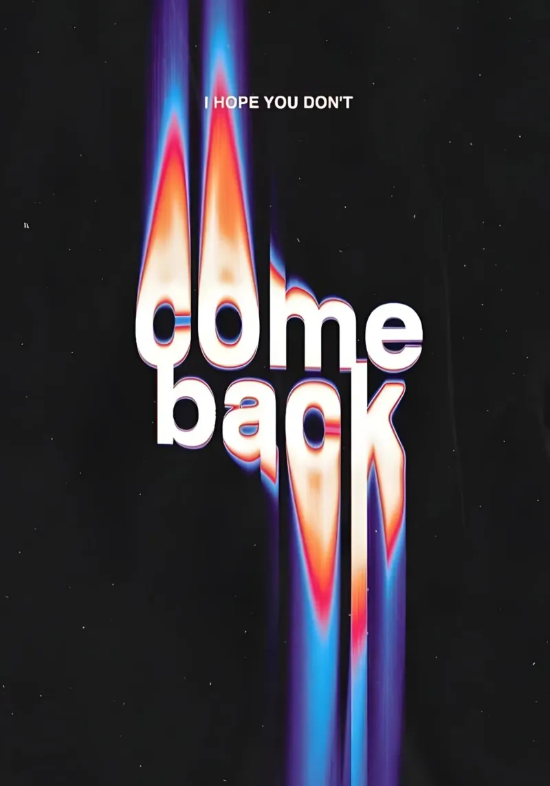 hope you don't come back' poster con telaio in legno da Type & Tape