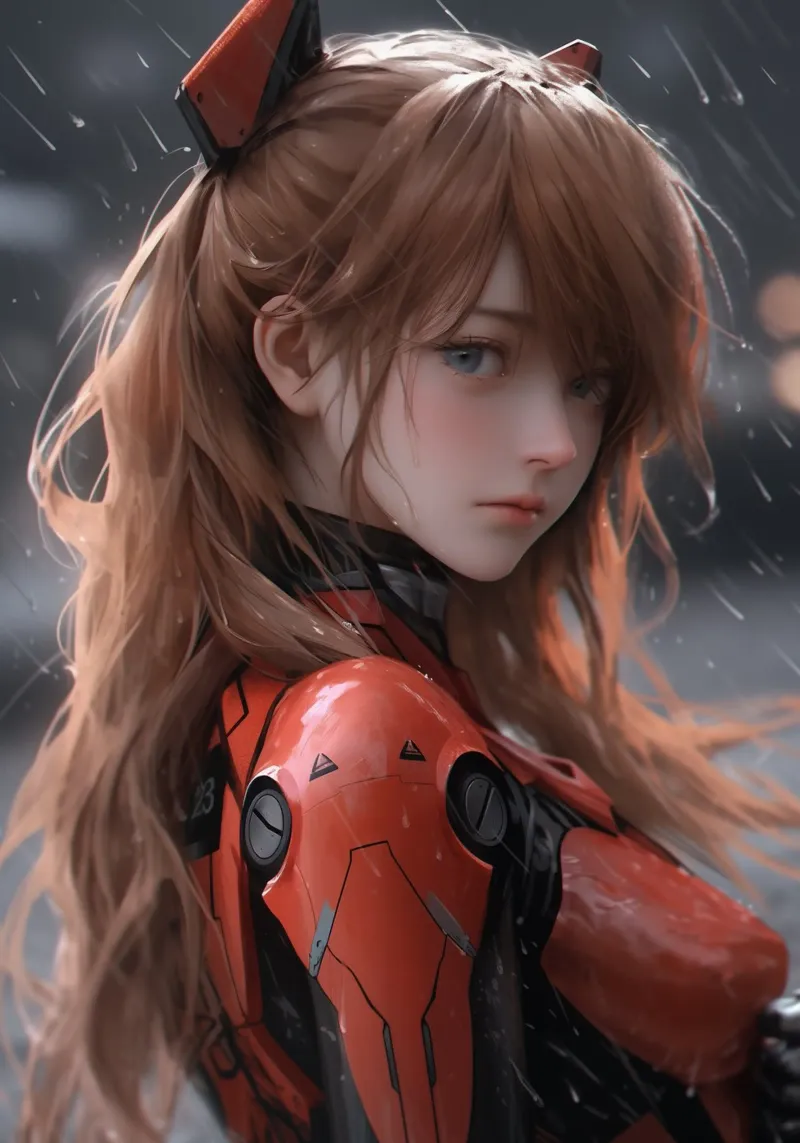 Asuka Neon Genesis Evangelion poster con telaio in plastica da Fleur de Lys