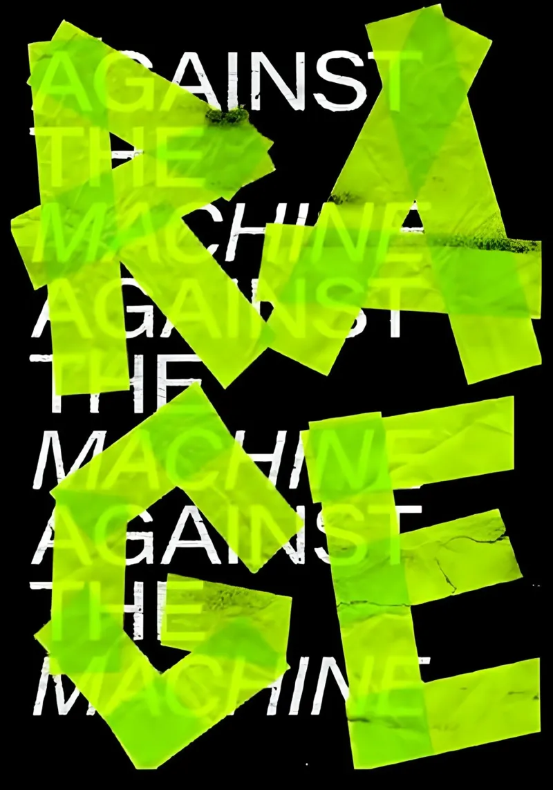 RAGE poster con telaio in alluminio da Type & Tape