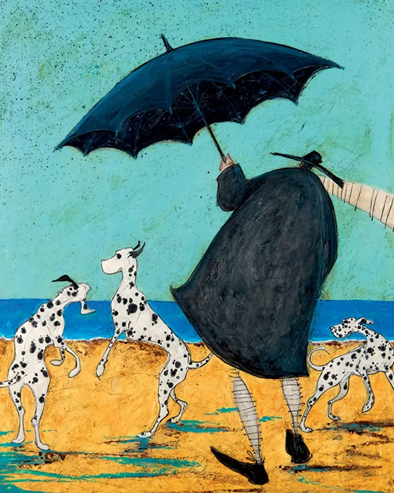 Sam Toft - Sulla spiaggia di Jack poster con telaio in alluminio da Cummings