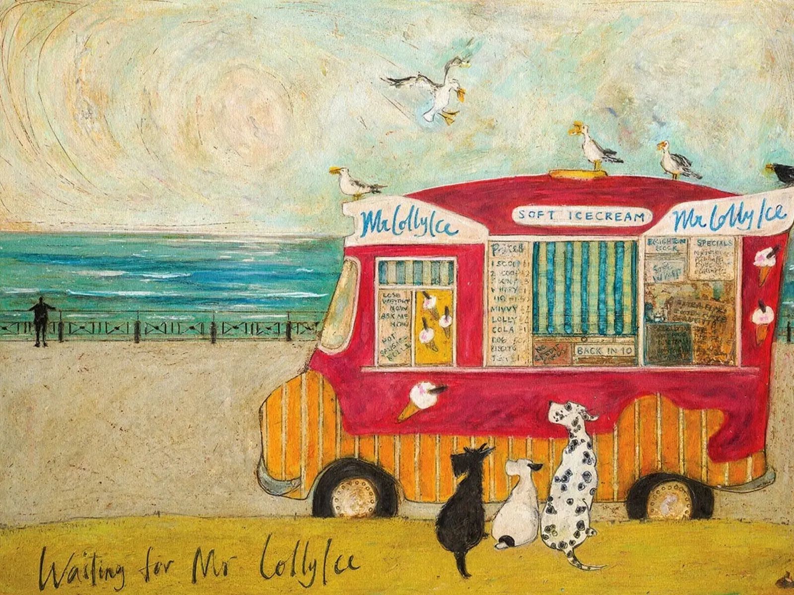 Sam Toft - Aspettando il signor Lolly Ice poster con telaio in legno da Cummings