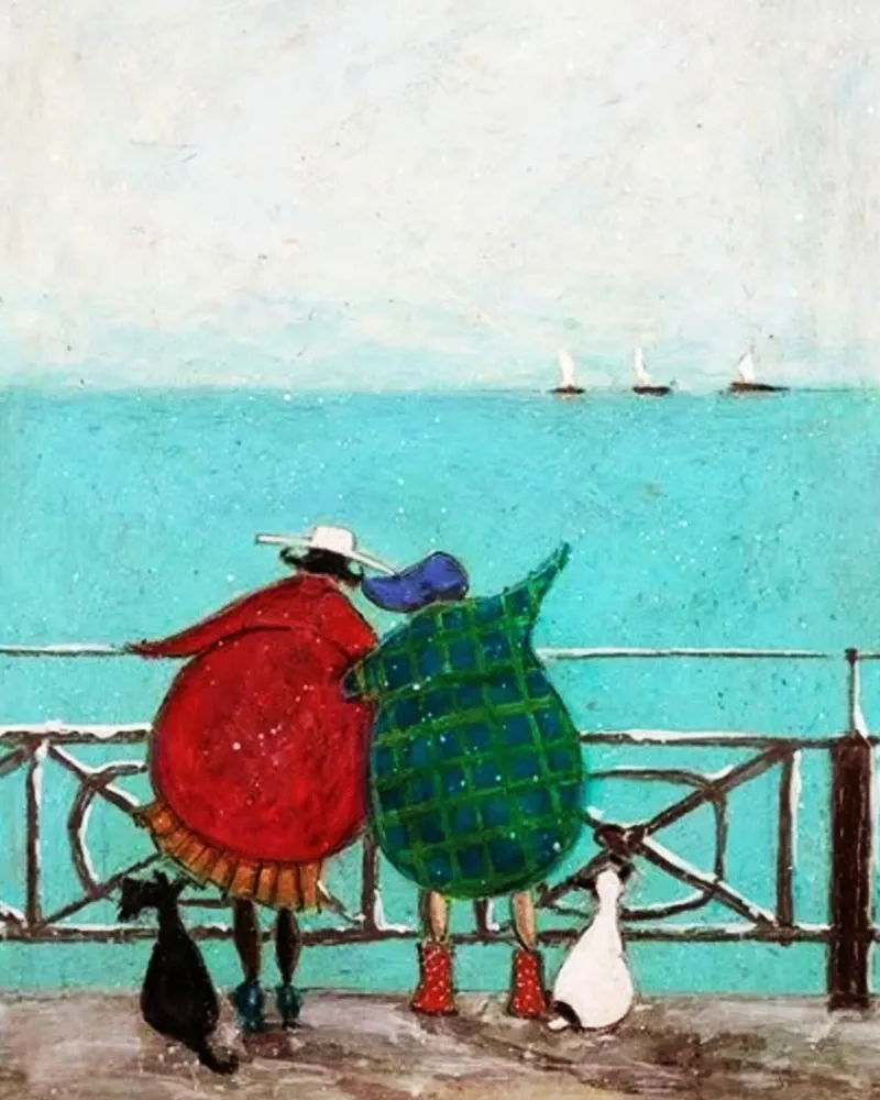 Sam Toft - Vimos navegar tres barcos poster con marco de plástico de Cummings