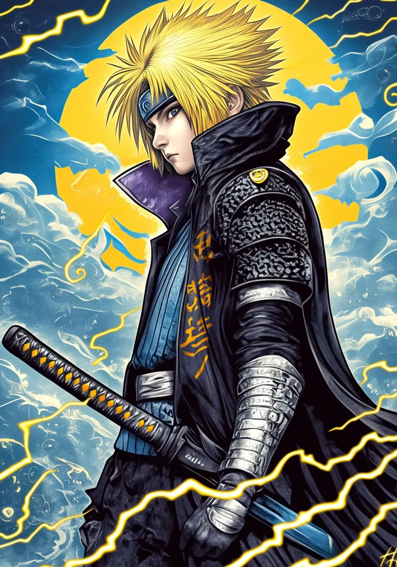 Naruto poster con telaio in legno da Fleur de Lys