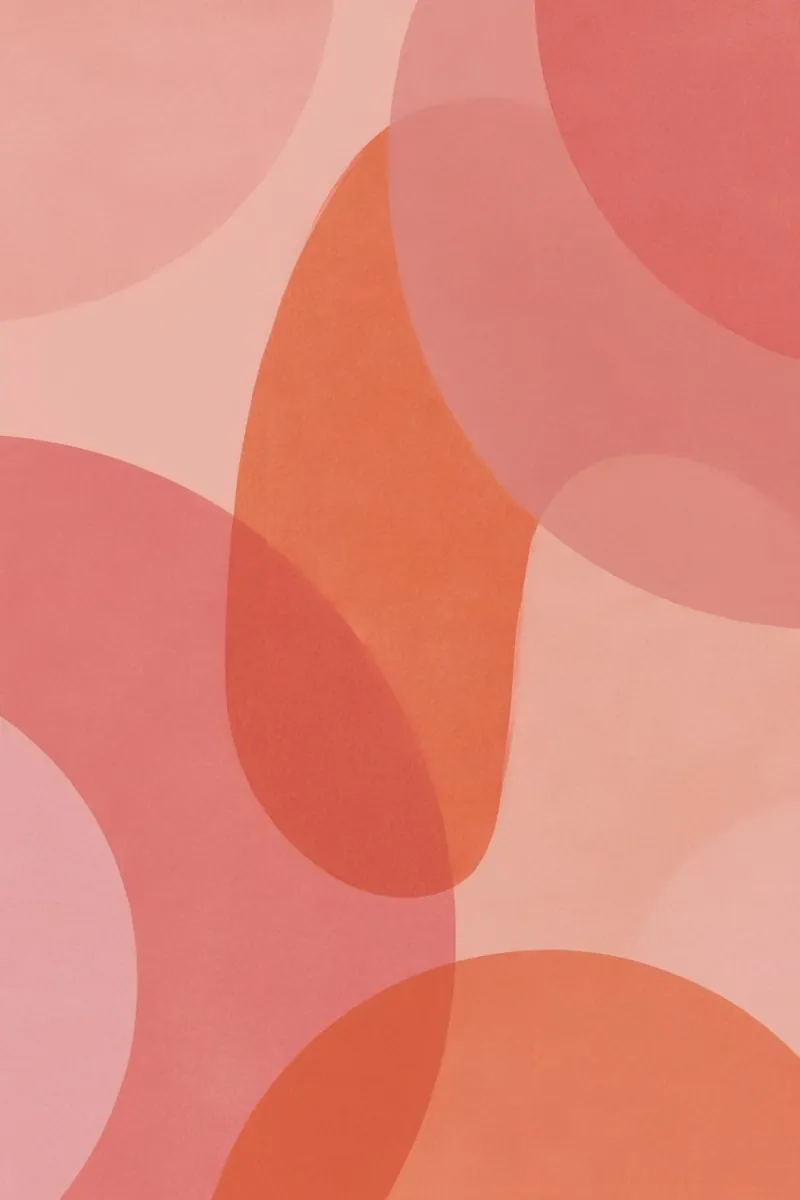 Forme geometriche astratte rosa e arancioni poster da DesignDoodle