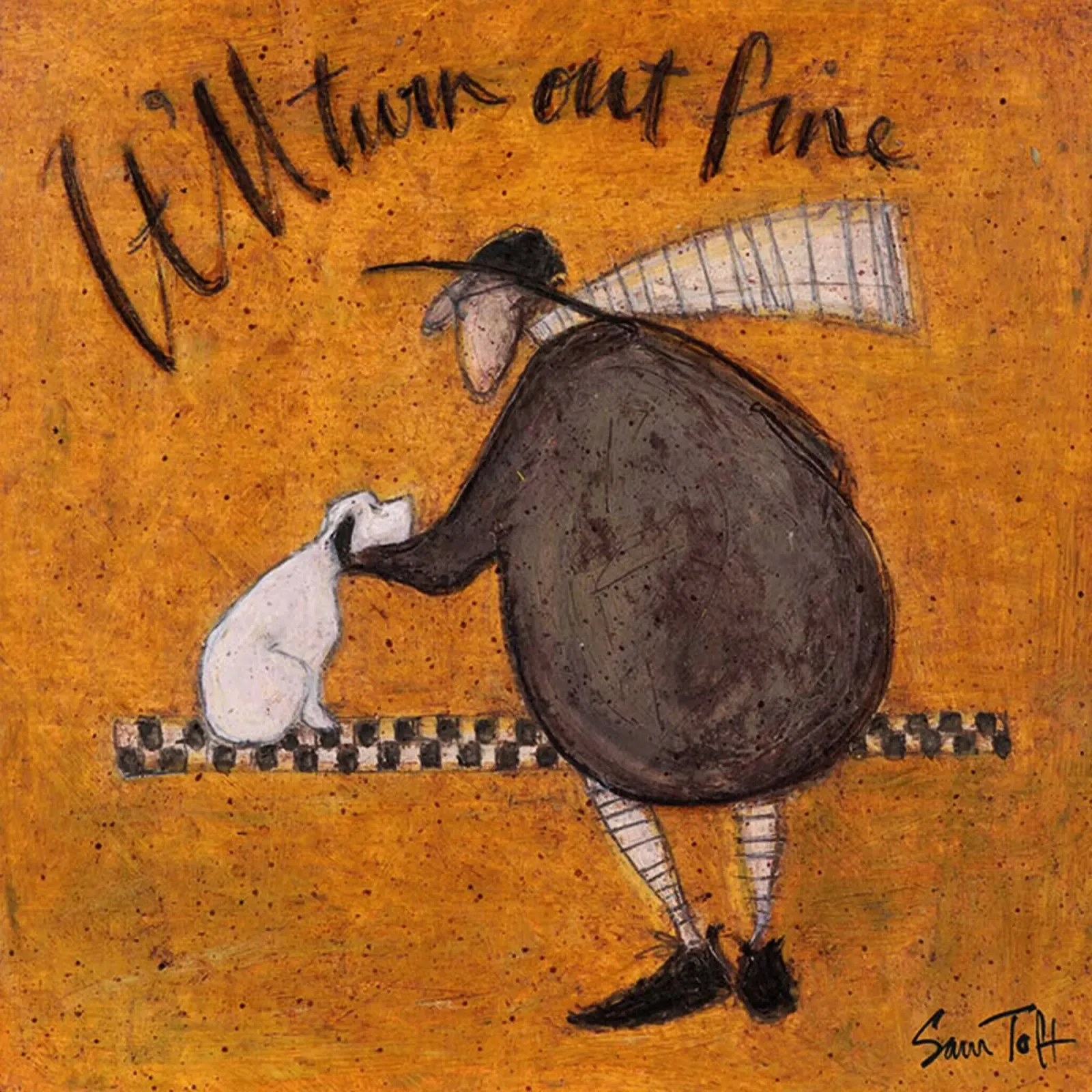 Sam Toft Andrà tutto bene poster con telaio in legno da Cummings