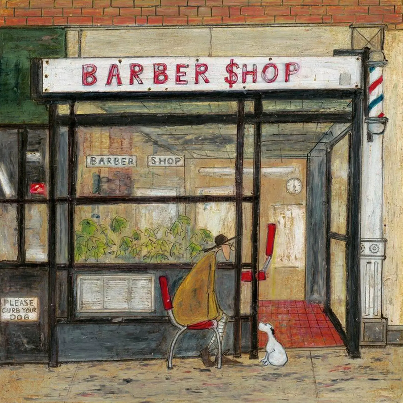 Aspettando la sua schiena e i suoi fianchi corti sam toft poster con telaio in alluminio da Cummings