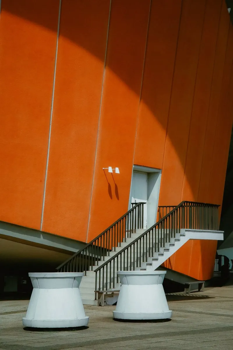 Orange Geometry – Shadow Arc poster da Thilo Grøsch