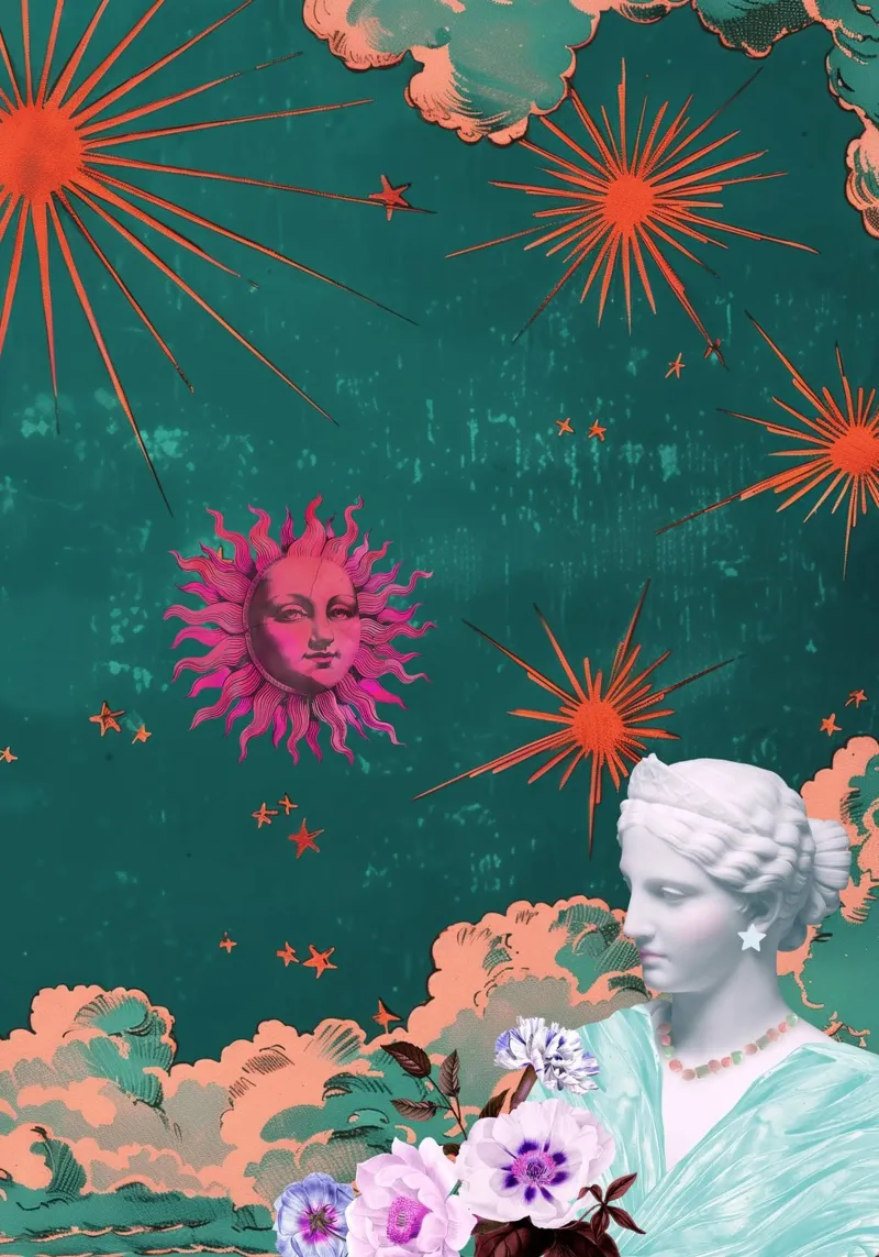 Celestial Maximalism poster con telaio in alluminio da GraceDigitalArtCo