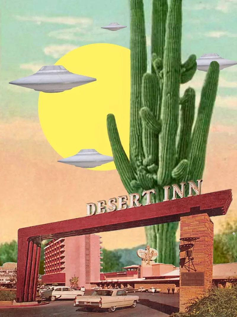 Desert Inn poster con telaio in plastica da MsGonzalez