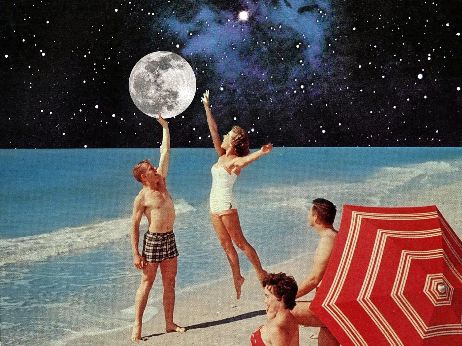 Reaching for the Moon poster con telaio in plastica da MsGonzalez