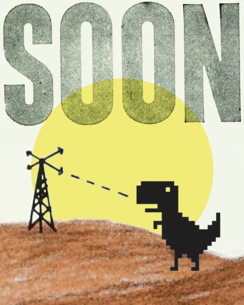 Soon (Internet Dinosaur) poster con telaio in alluminio da MsGonzalez