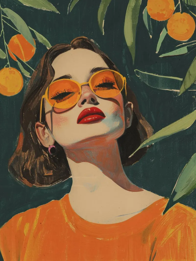 Under The Oranges Tree toile de treechild
