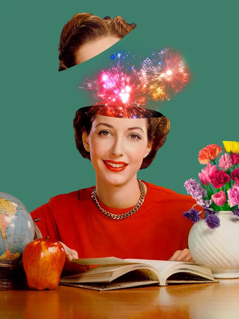 The Reader (Fireworks in my head) hahnemühle by MsGonzalez