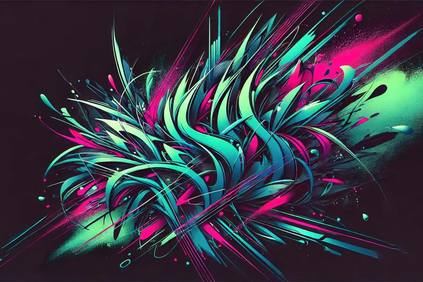 Graffiti Neon Pulse poster da Chromatic Fusion Studio