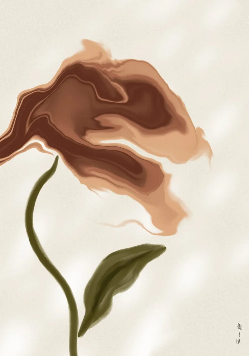 The flower from my dream No.3 poster con telaio in legno da Tida vom Weg
