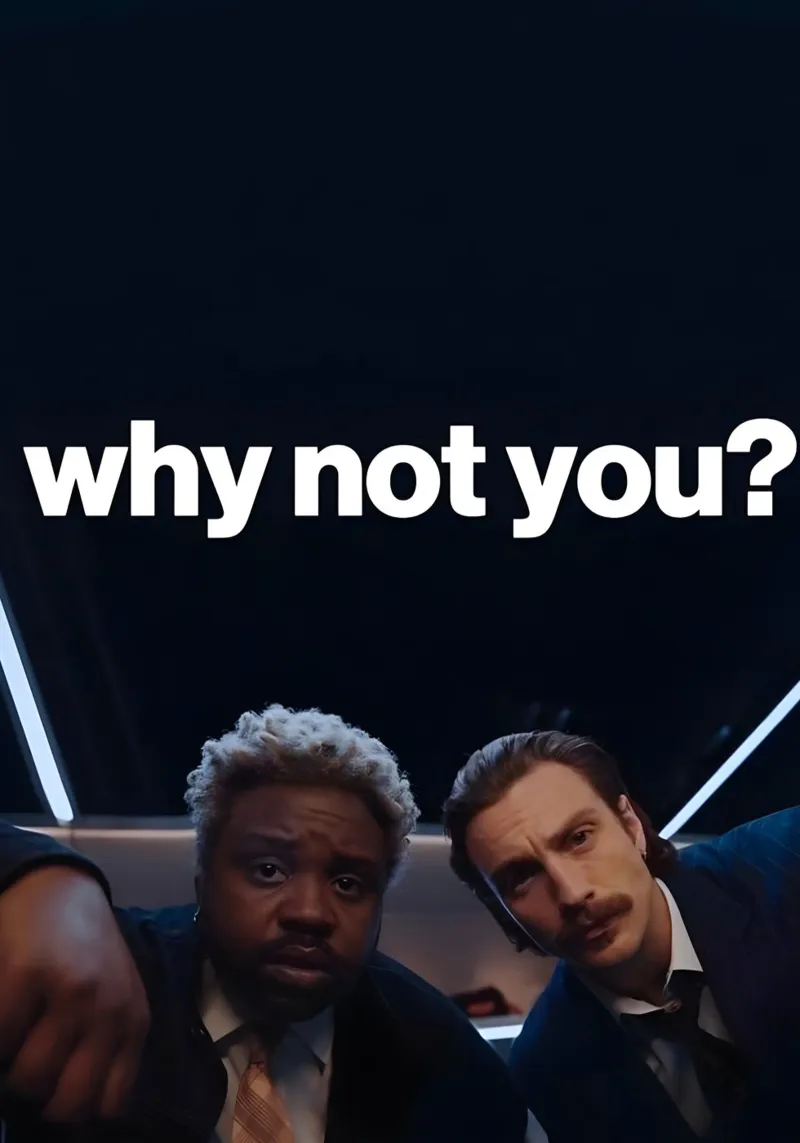 'why not you?" poster con telaio in alluminio da Type & Tape