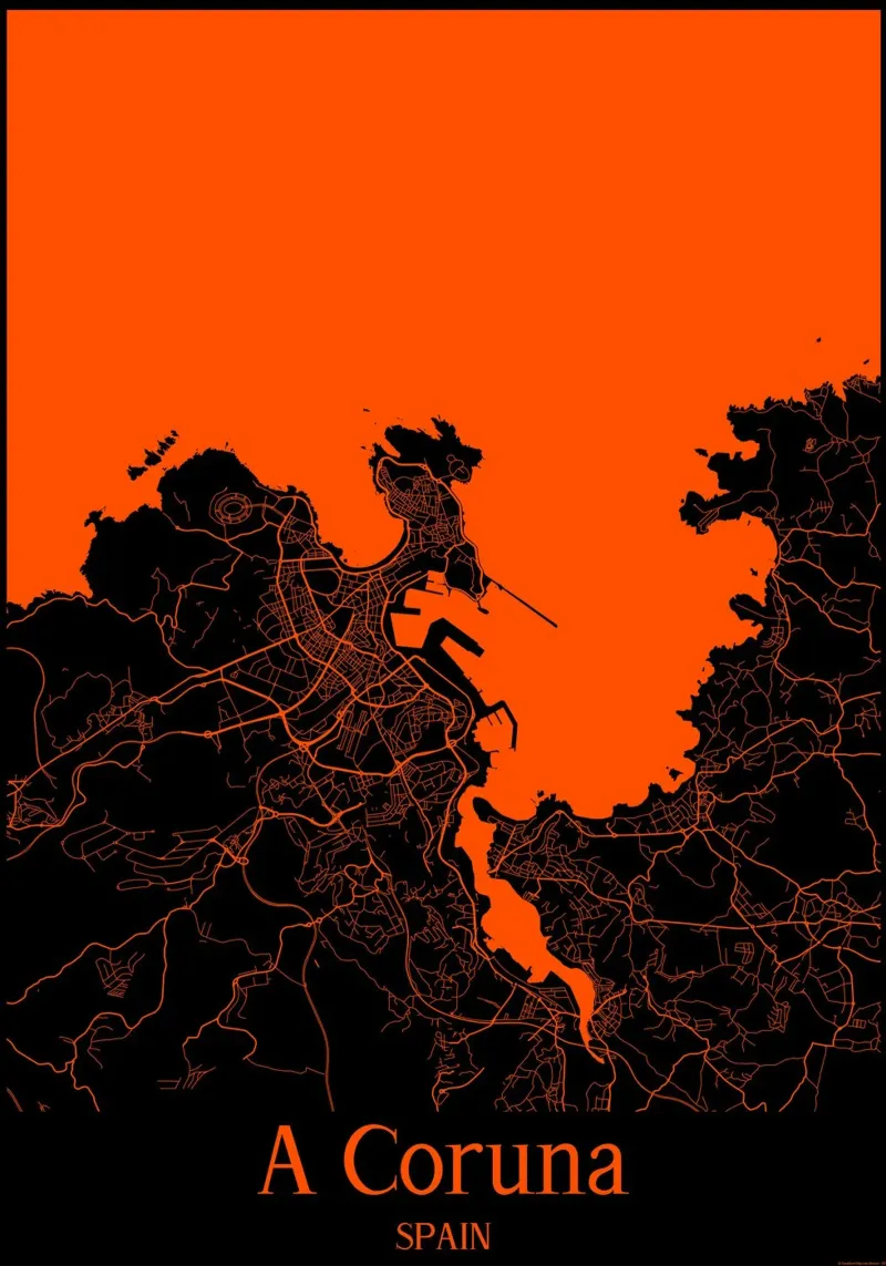 A Coruna poster con telaio in plastica da MiMap