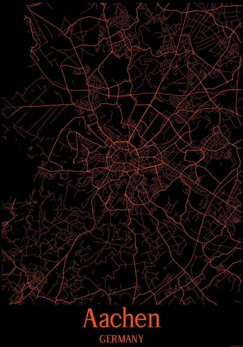 Aachen poster con telaio in plastica da MiMap