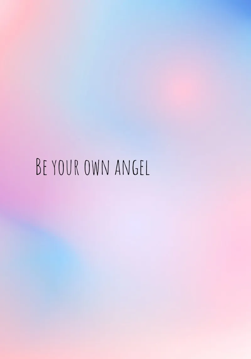 Be your own angel - Aura - Wolken - Pastell poster con telaio in plastica da keinkonzept