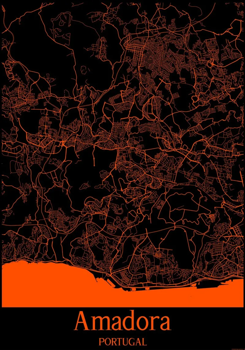 Amadora poster con telaio in legno da MiMap