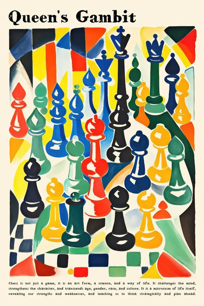 Gioco d'azzardo della regina poster con telaio in plastica da cosmos studio