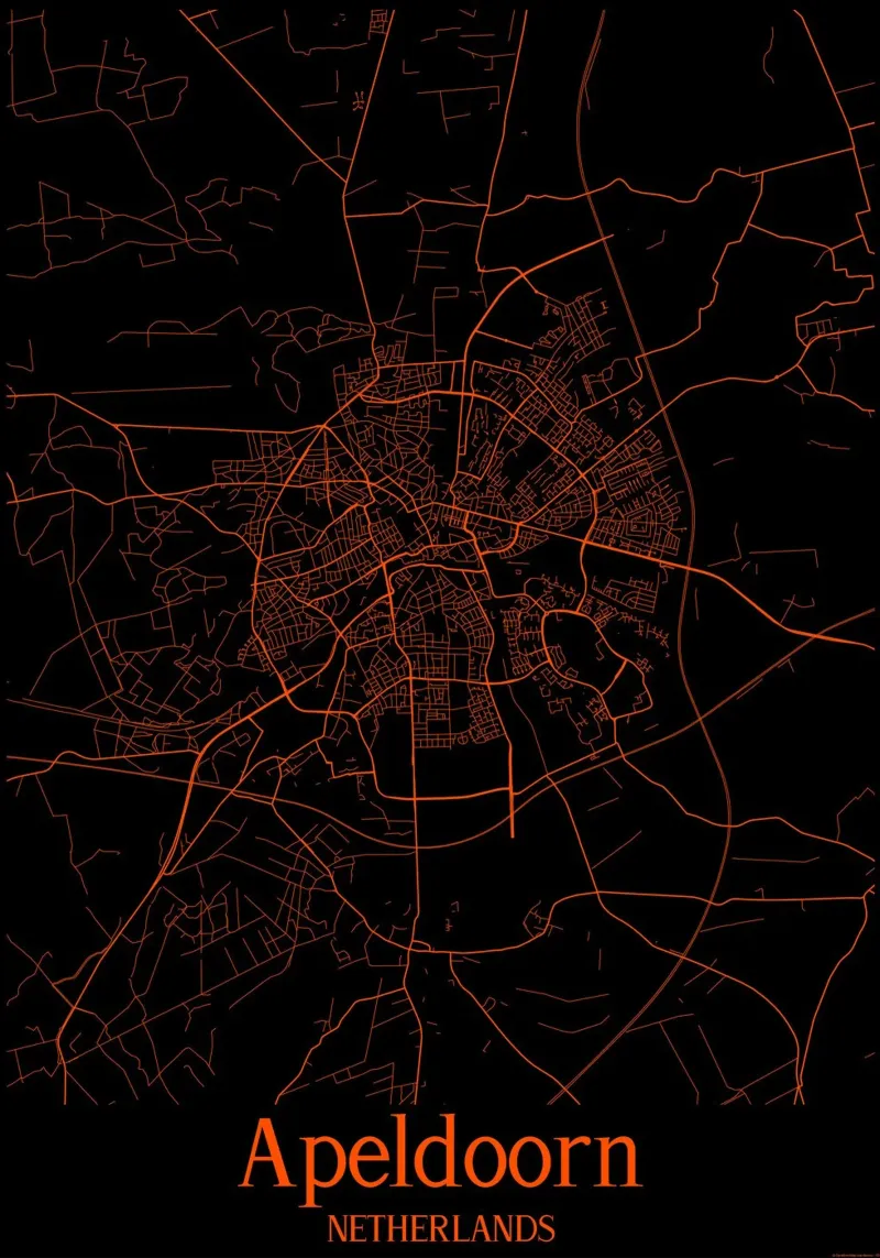 Apeldoorn poster con telaio in plastica da MiMap