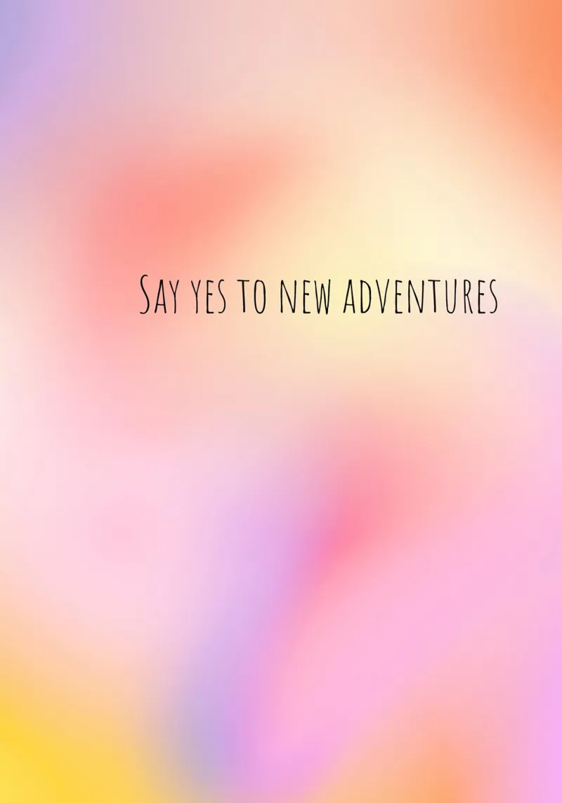 Say yes to new adventures - Aura - Dopamin decor poster con telaio in plastica da keinkonzept