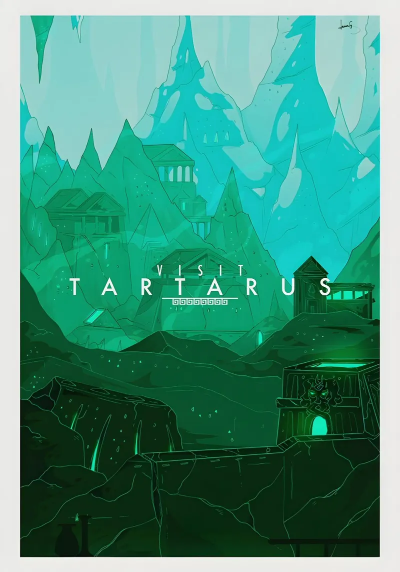 Visit Tartarus poster con telaio in plastica da Robert Hoff