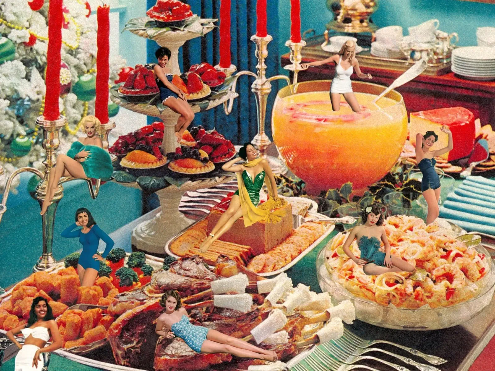 The Feast (Fall/Winter celebrations) poster con telaio in legno da MsGonzalez