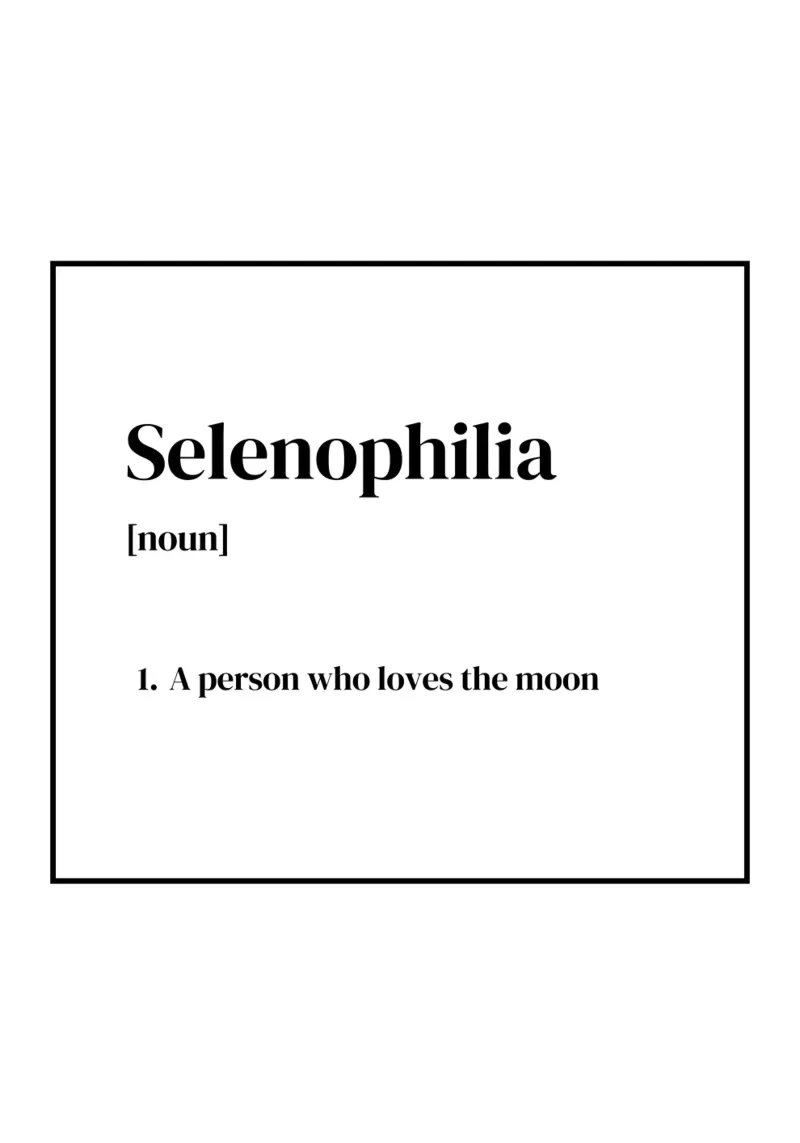 Selenofilia, l'amore per la luna poster con telaio in legno da morphinaeblue