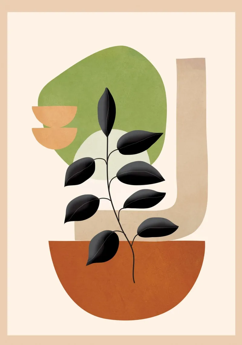 Soft Shapes XIX canvas by cityart