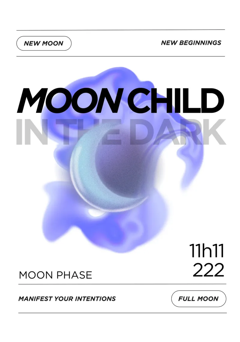 Moon child in the dark canvas by morphinaeblue
